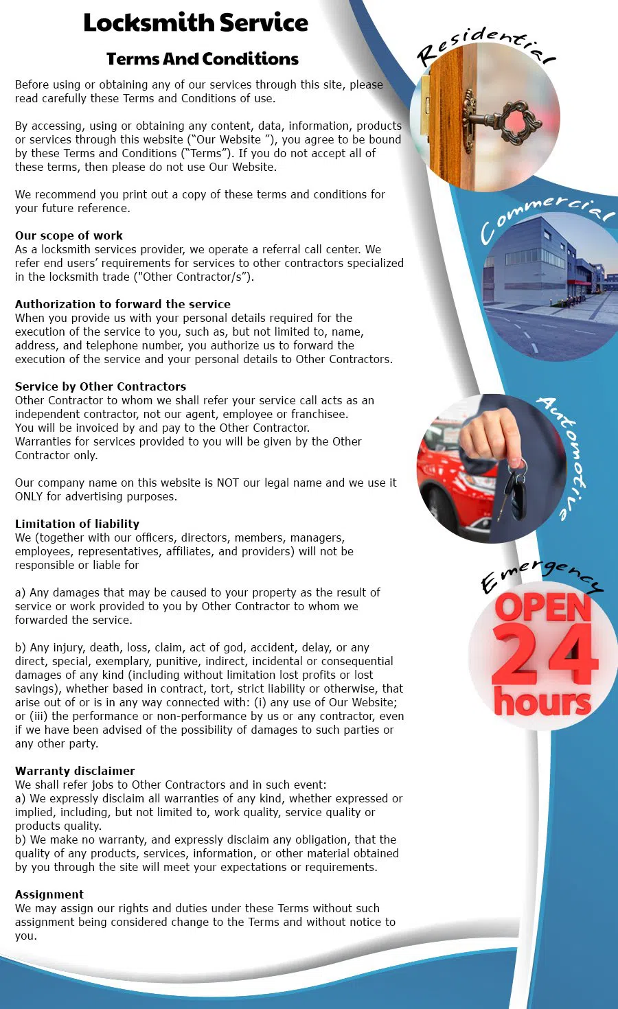 Community Locksmith Store Towson, MD 410-487-9516 - terms-ls